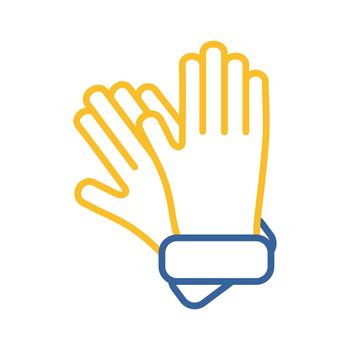 Gardening gloves for work isolated vector icon