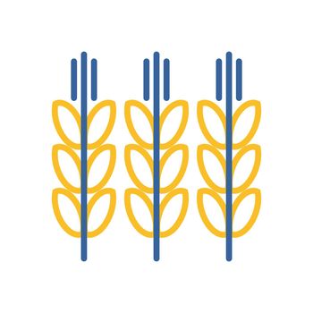 Spikelets and grains of wheat icon