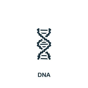 Dna icon. Monochrome simple Bioengineering icon for templates, web design and infographics