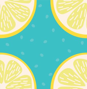 Summer slice of lemon seamless pattern
