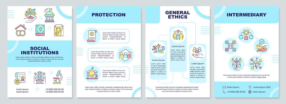 Social institutions importance brochure template