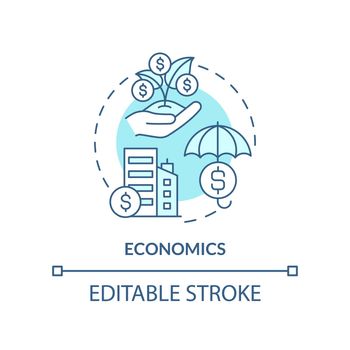 Economics turquoise concept icon