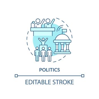 Politics turquoise concept icon