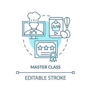 Master class turquoise concept icon