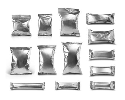 A set of clean foil packaging for design