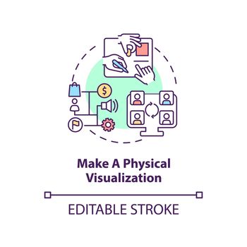 Make physical visualization concept icon