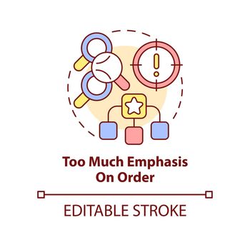 Too much emphasis on order concept icon