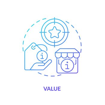 Value blue gradient icon