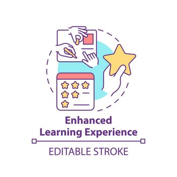 Enhanced learning experience concept icon
