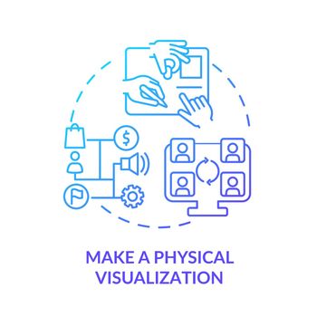 Make physical visualization blue gradient icon