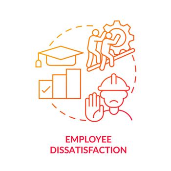 Employee dissatisfaction blue gradient icon