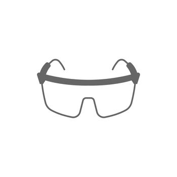 Safety glasses construction icon design illustration