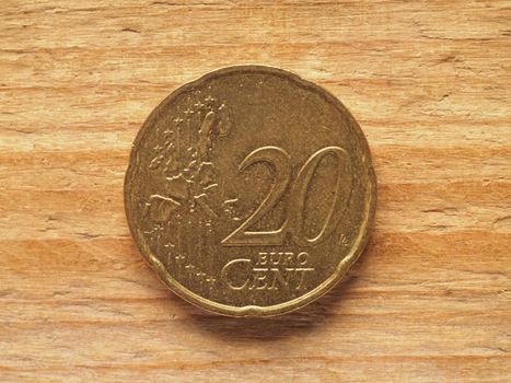 20 cents coin common side, currency of Europe