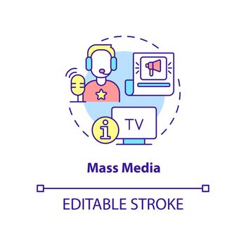 Mass media concept icon