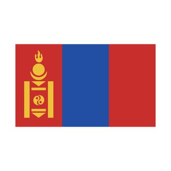 Flag of Mongolia. An East Asian country. Vector.
