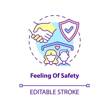 Feeling of safety concept icon