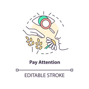 Pay attention concept icon