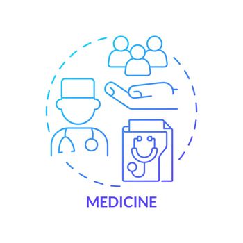 Medicine blue gradient concept icon