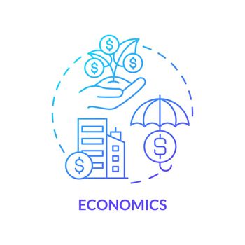 Economics blue gradient concept icon