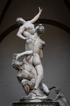 The Rape of Proserpina, Renaissance statue by Giambologna, Florence, Italy. 
