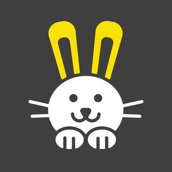 Rabbit vector icon. Pet animal sign