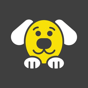 Dog vector icon. Pet animal sign