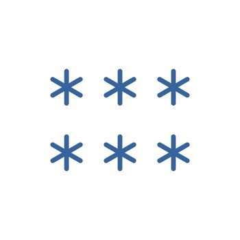 Snowflakes vector isolated flat icon. Weather sign