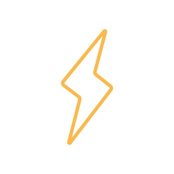 Lightning isolated vector icon. Meteorology sign. Graph symbol for travel, tourism and weather web site and apps design, logo, app, UI