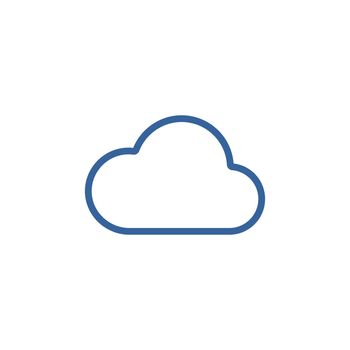 Cloud vector isolated icon. Meteorology sign. Graph symbol for travel, tourism and weather web site and apps design, logo, app, UI