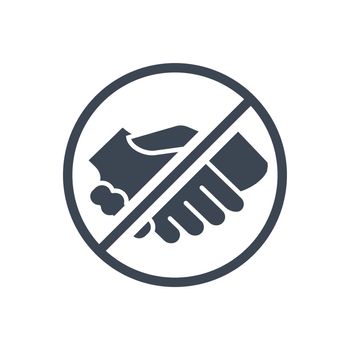 Avoid Contact related vector glyph icon