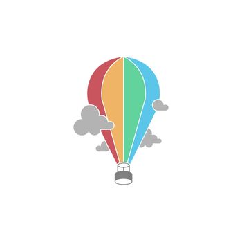 Air ballon icon logo design illustration