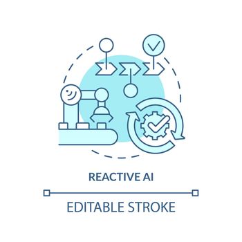 Reactive AI turquoise concept icon