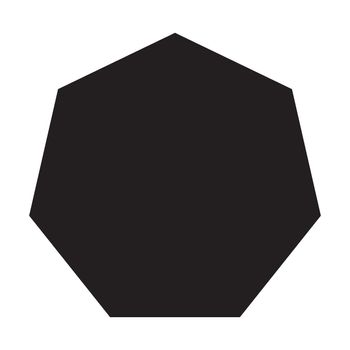 Heptagon shape symbol vector icon for creative graphic design ui element in a pictogram illustration