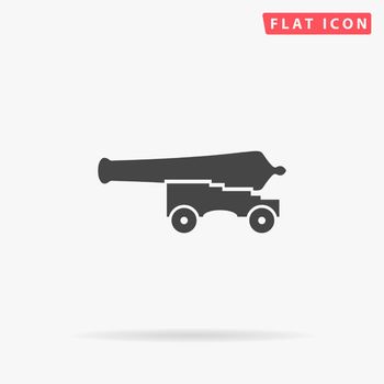 Cannon, War Weapon flat vector icon