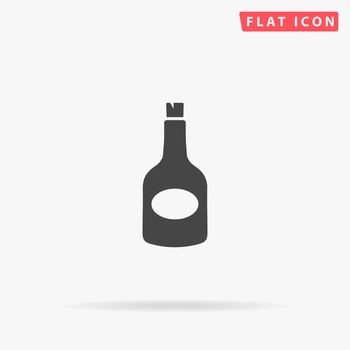 Bottle of Rum flat vector icon