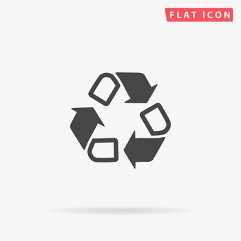 Recycling flat vector icon