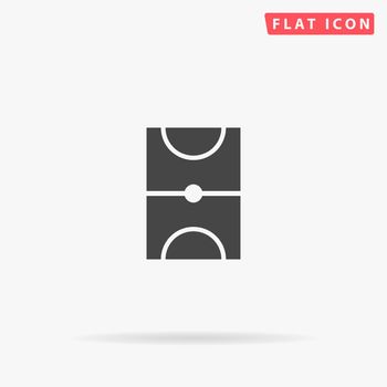 Basketball Court flat vector icon. Hand drawn style design illustrations