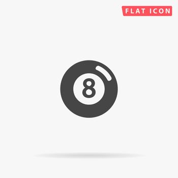 Billiard Ball flat vector icon