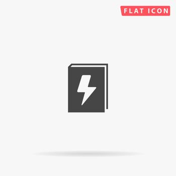 Electricity Book flat vector icon