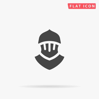 Plate armour flat vector icon