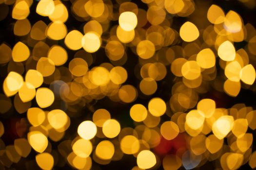 Christmas ilumination bokeh gights in the city