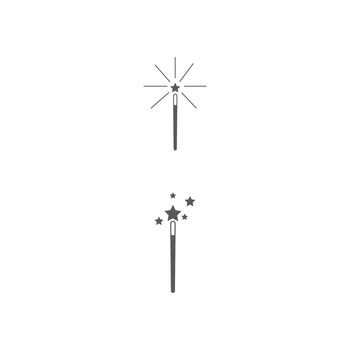 Wand magic stick Logo Template vector symbol 