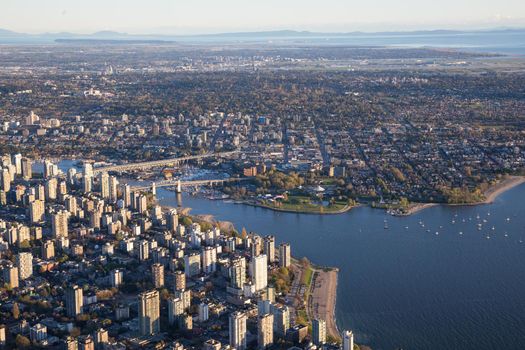 Aerial View of Vancouver Downtown, British Columbia, Canada