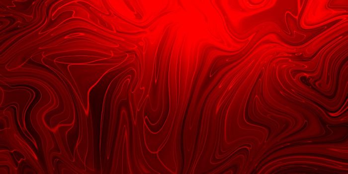 Creative abstract mixed red color painting with marble liquid effect, panorama