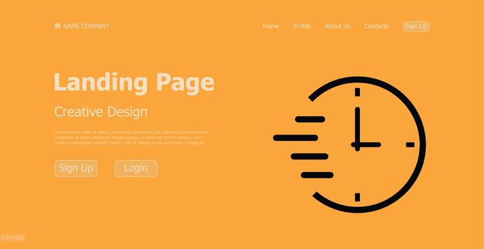 Design concept online store landing page website - Vector