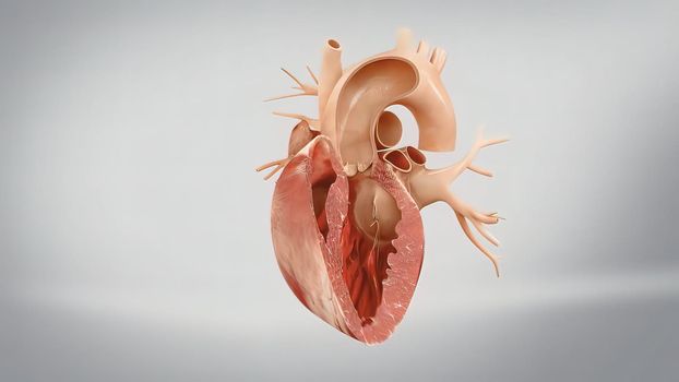 Aorta in heart, Blood flow from heart Human heart anatomy,