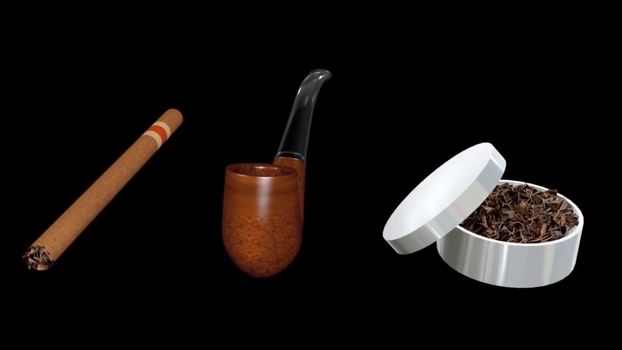 Tobacco products. Smoking pipe and smokeless tobacco