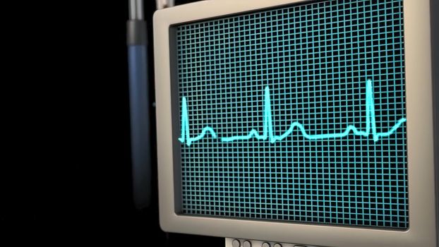 Heartbeat monitor line, seamlessly loop illustration,