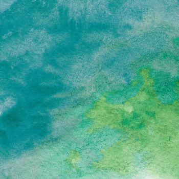 Turquoise Green Watercolor Background