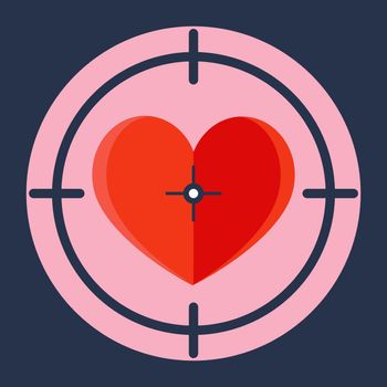 red heart in a sniper scope. seduce a girl.